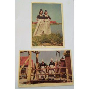 Colorized POSTCARDS Volendam Holland Ladies Vintage Photos BT965